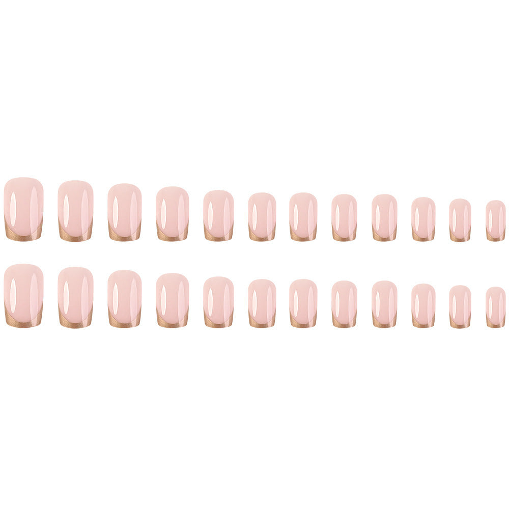 Nude Gold French Press-On Nails