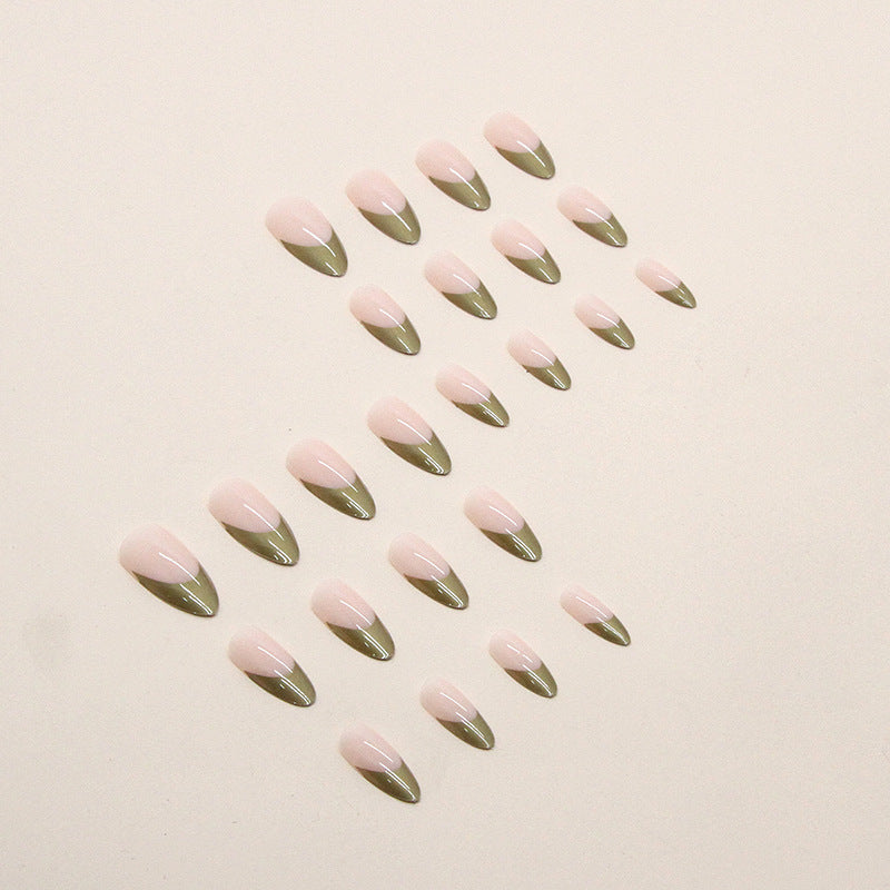 Metallic French Stiletto Press-On Nails