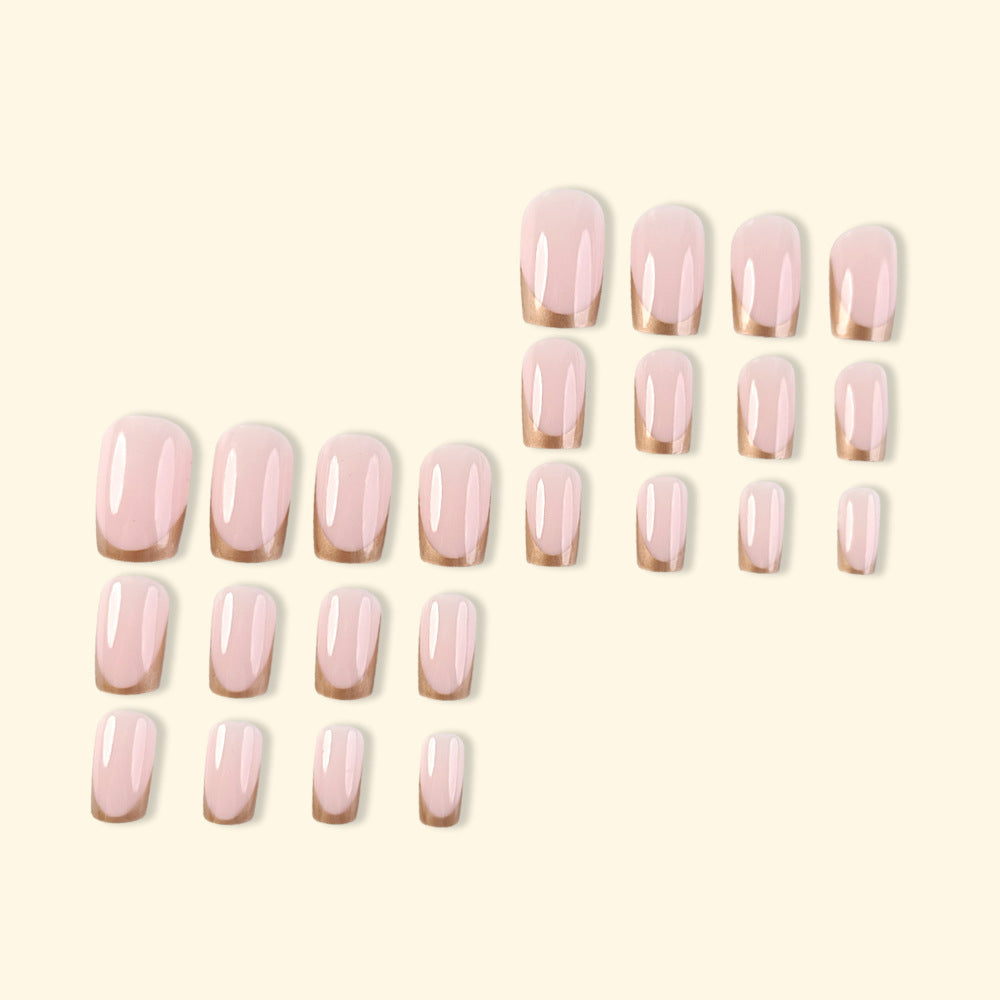 Nude Gold French Press-On Nails