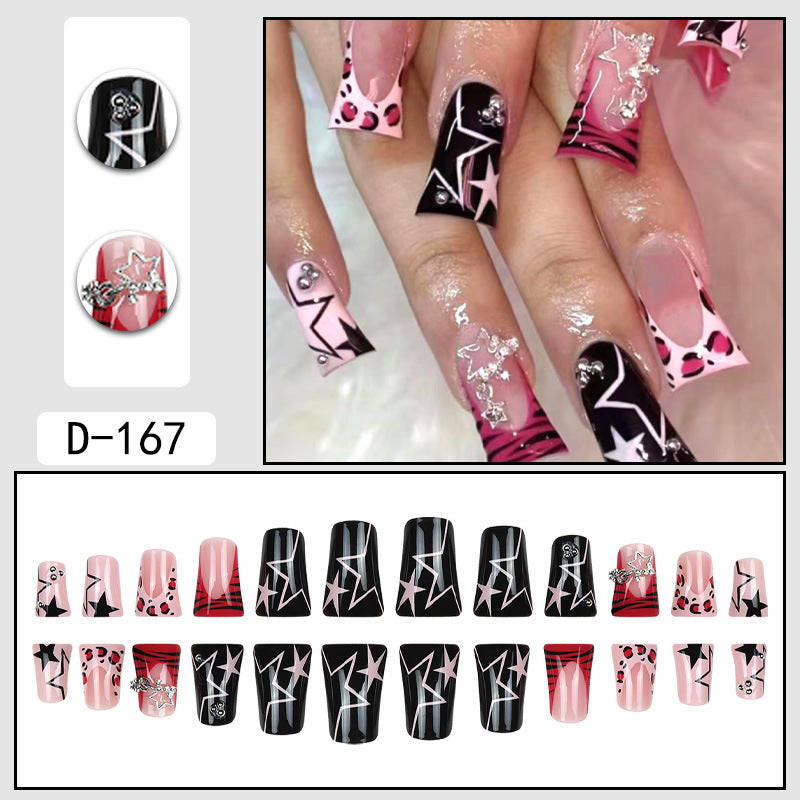 Star & Leopard Press-On Nails