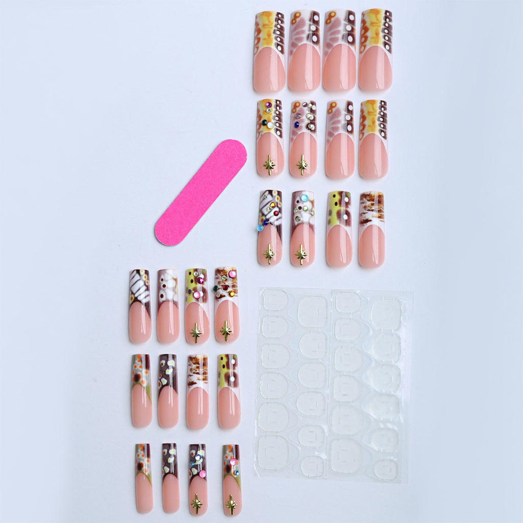 Abstract Star Press-On Nails