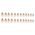 Metallic French Stiletto Press-On Nails